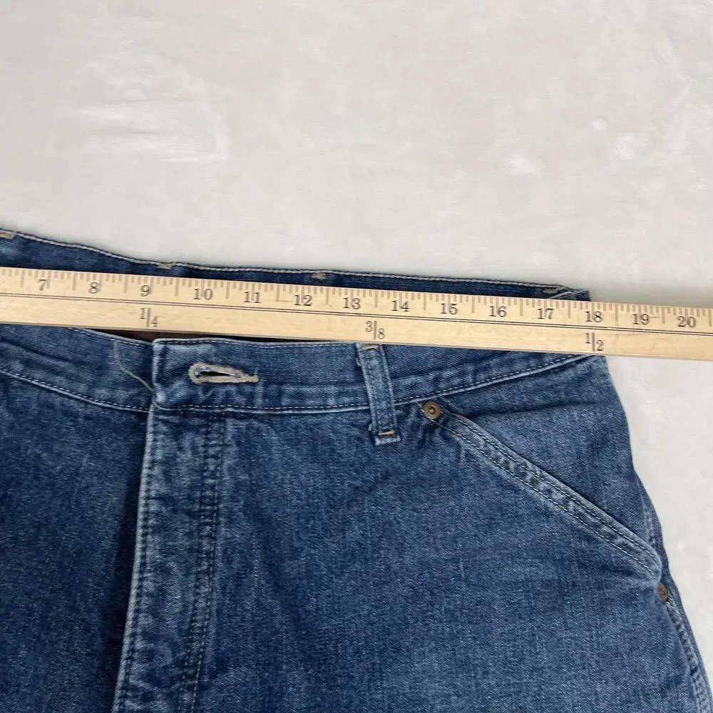 Wrangler Jeans Mens 36x30 Blue Relaxed Straight Lined Insulated Work Denim Pants